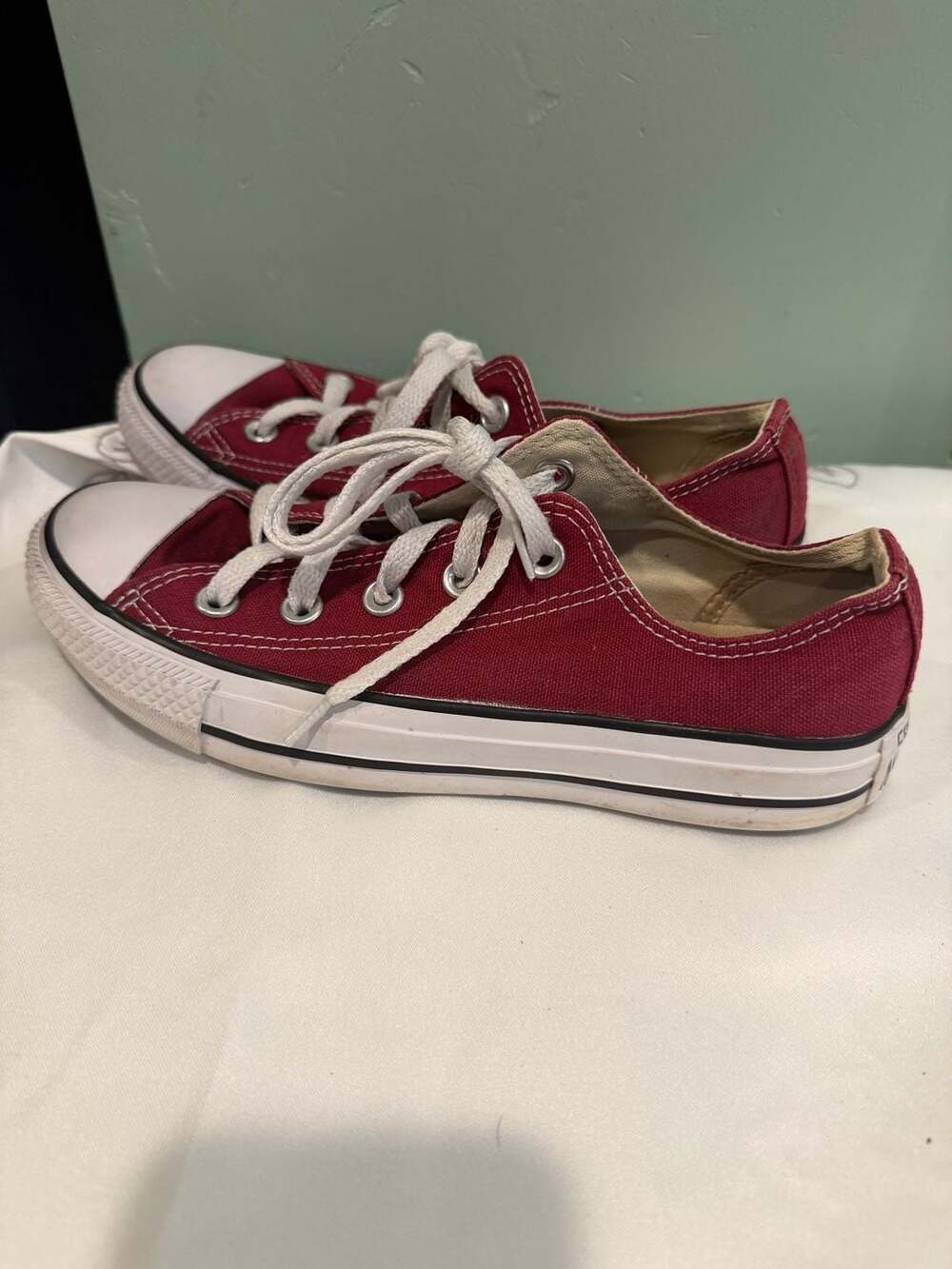 Converse Chuck Taylor All Star Low Top Maroon Sneakers - Picture 3 of 9